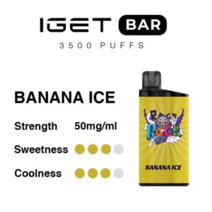 Banana Ice IGET Bar 3500 Puffs - Top Banana Vape Flavour