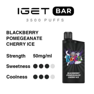 Blackberry Pomegranate Cherry Ice IGET Bar - Sale $29.9