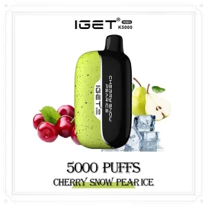 Cherry Snow Pear Ice - IGET Moon 5000 Puffs | New Arrival