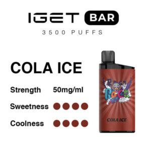 Cola Ice - IGET Bar 3500 puffs | New Flavours 17% Off