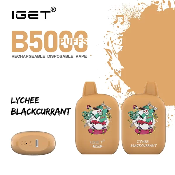 IGET B5000 - Lychee Blackcurrant | IGET Vape Online