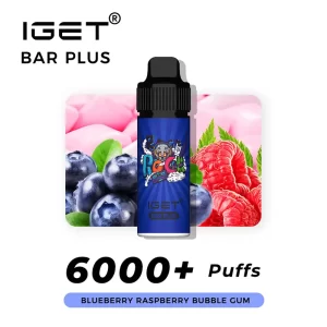 IGET Bar Plus 6000 Puffs - Blueberry Raspberry Bubble Gum