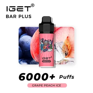 IGET Bar Plus 6000 Puffs - Grape Peach lce