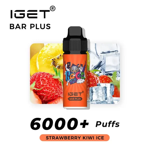 IGET Bar Plus 6000 Puffs - Strawberry Kiwi Ice | IGET Vape Online