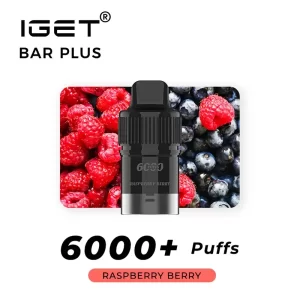 IGET Bar Plus Pod 6000 Puffs - Raspberry Berry