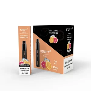 IGET Legend 4000 Puffs - Pink Lemon Orange Ice 10% OFF Hot Sale