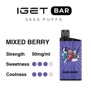 Mixed Berry IGET Bar Vape Flavour - Sale $29.9 Each Now