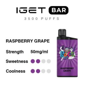 Raspberry Grape IGET Bar 3500 Puffs | Best Seller Flavour