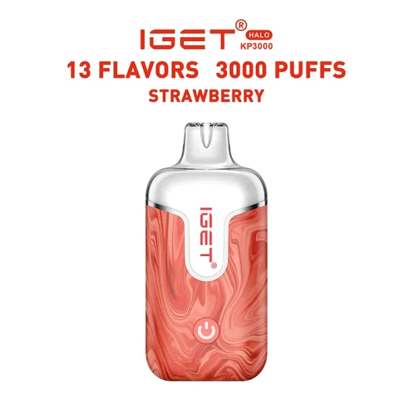 Strawberry IGET Halo Vape Kit 3000 Puffs