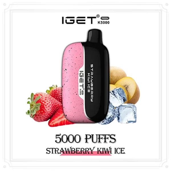 Strawberry Kiwi Ice - IGET Moon 5000 Puffs | New Arrival