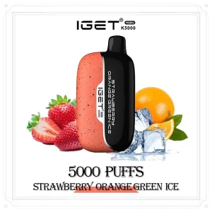 Strawberry Orange Green Ice - IGET Moon 5000 Puffs | New Arrival